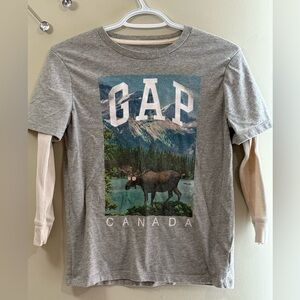 GAP Kids Gray Graphic T-Shirt